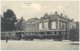 Stoomtram op de Heuvel te Geldrop.