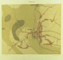 Kaart van Helmond door Jacob van Deventer, ± 1540.